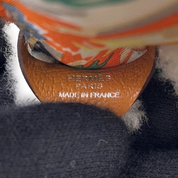 HERMES Buddy Bag Charm Aloha Silk/Chevre Myzore Goatskin/Mouton White/Multic. - Picture 6 of 9